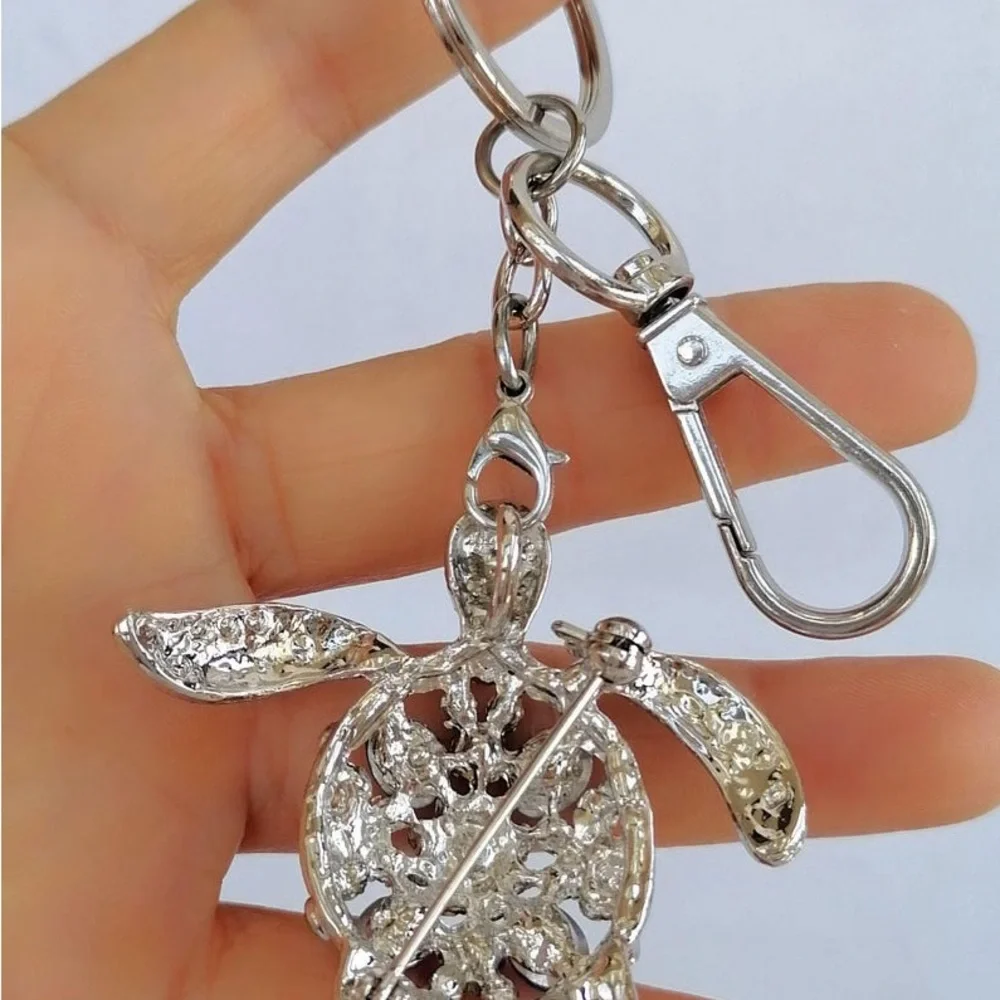 Sparkling Turtle Keychain/Bag Charm - Picture 3 of 14